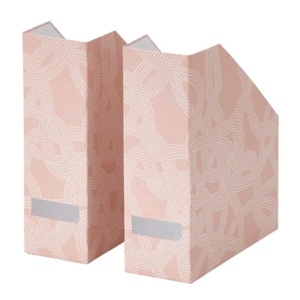 Ikea Tjena Box file 2 pc pink desk organizer binder surat kantor dokumen