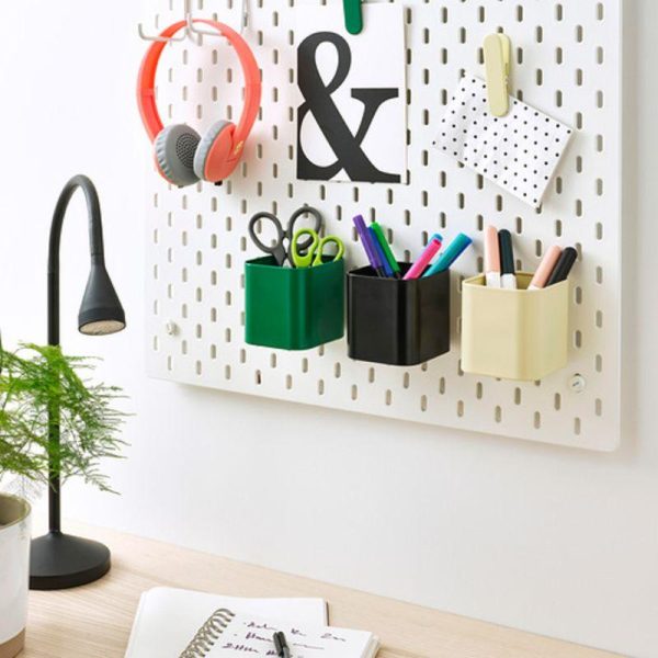 Skadis wadah kaleng box shelf tempat pena aksesoris ATK 3 pc papan pegboard berlubang