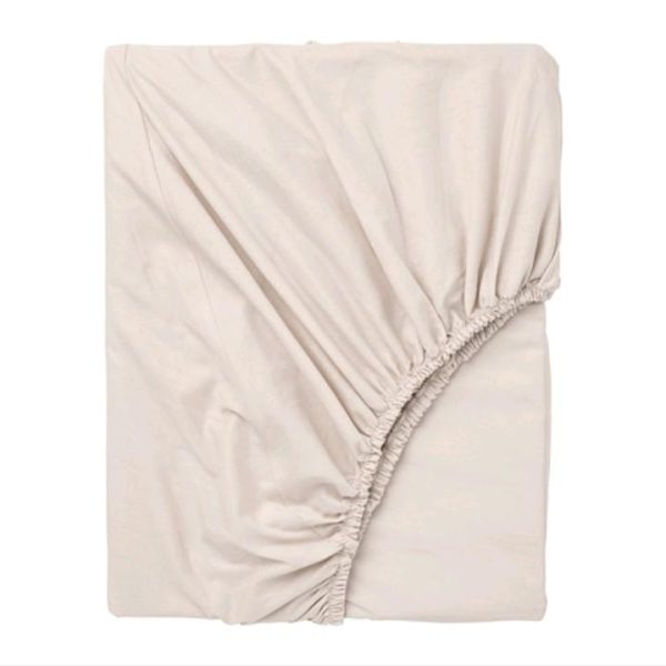 Ikea dvala sprei ranjang penutup kasur krem 180 x 200 cm seprai fitted sheet