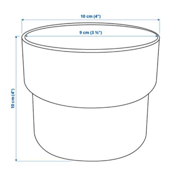 Ikea forenlig pot tanaman 9 cm plant pot tebal dan murah warna hitam - Image 3