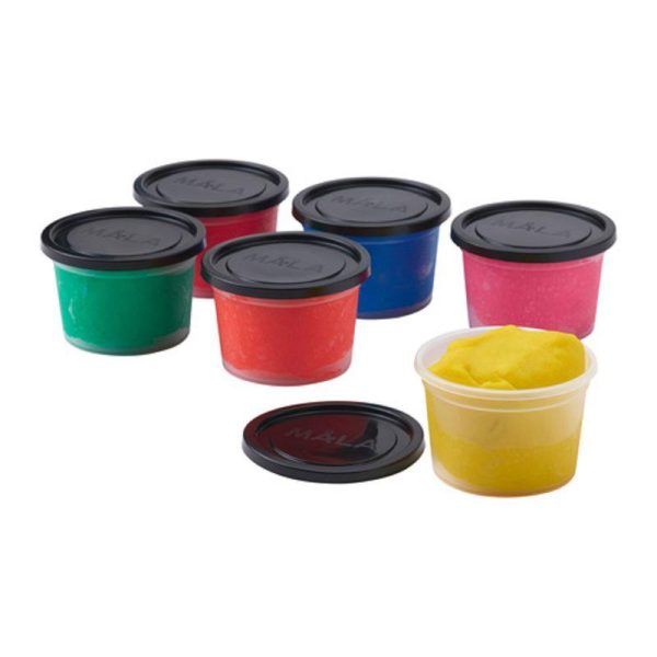 Mala mainan tanah liat bentuk plastisin warna warni 6 pc clay dough - Image 3