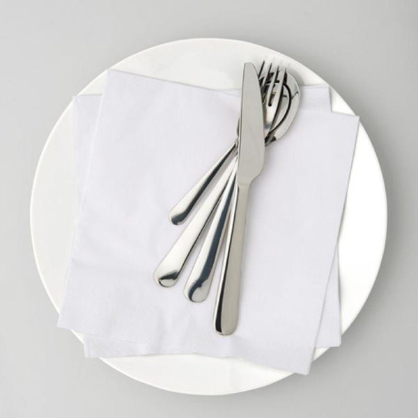 Fantastisk serbet kertas tisu makan tebal putih 3 ply white paper napkin 24 x 24 cm isi 50 p - Image 3