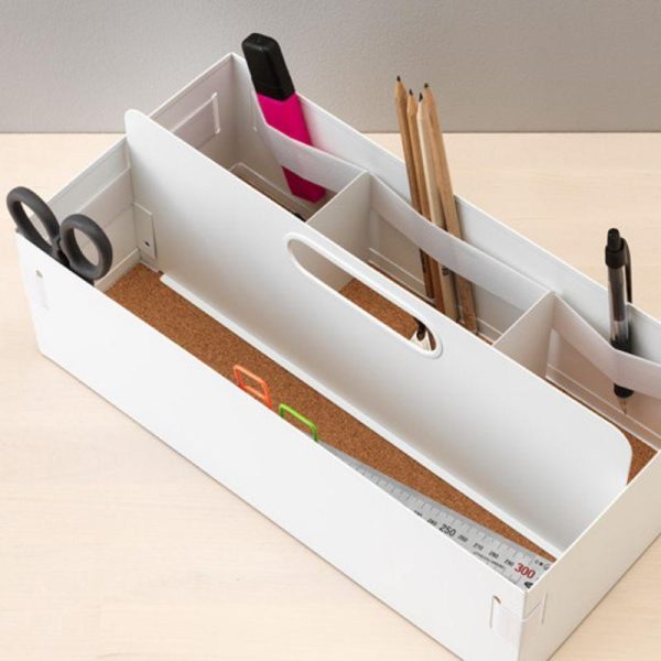 Kvissle pengatur meja kerja desk organizer ATK box sekat terbuka portable 18 x 36 x 14 cm - Image 2