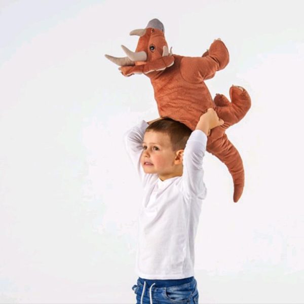 Ikea jattelik boneka dinosaurus triceratops 69 cm dinosaur doll besar - Image 3