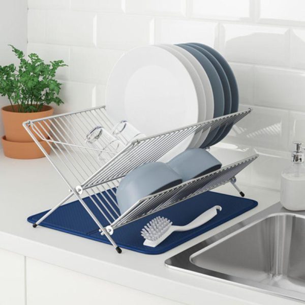 Ikea kvot rak pengering piring rak piring rak peniris piring dish drainer stainless steel