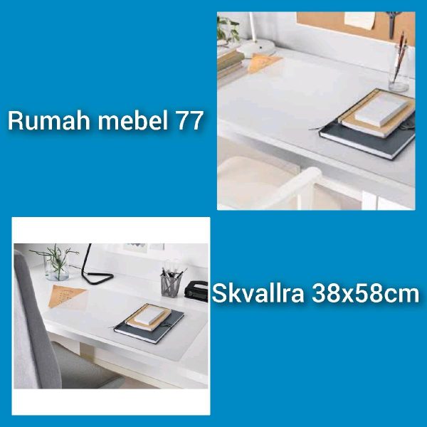 Skvallra alas meja desk pad putih buram 35 x 58 cm