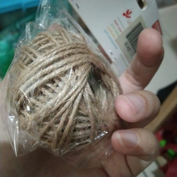 Tali rim tali karung goni jute twine string warna alami 1 rol TC-0988 - Image 3