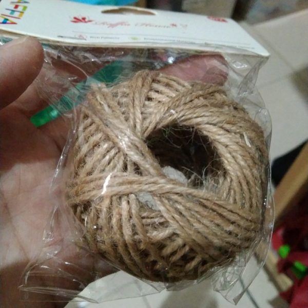 Tali rim tali karung goni jute twine string warna alami 1 rol TC-0988 - Image 2