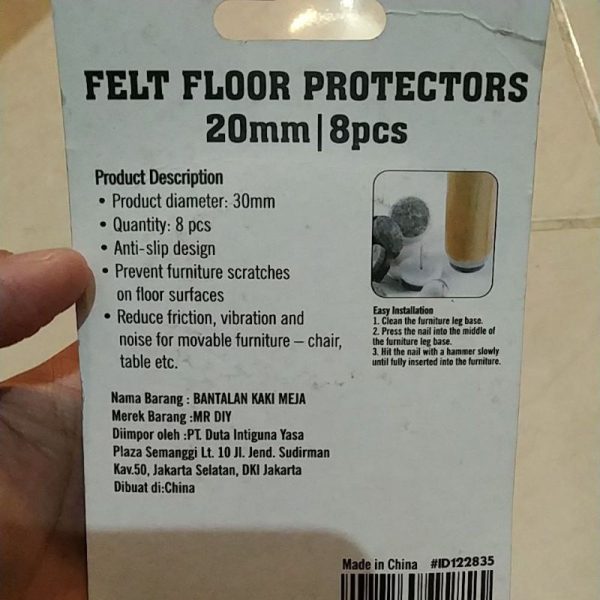 Alas pengaman kaki meja kursi felt floor protectors TC-0859 - Image 2