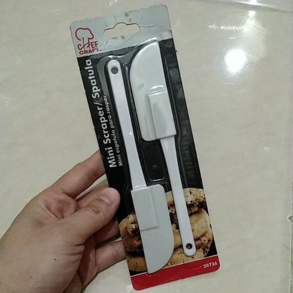 KRISCHEF Spatula adonan ukuran kecil isi 2 pc mini scraper TC-0748