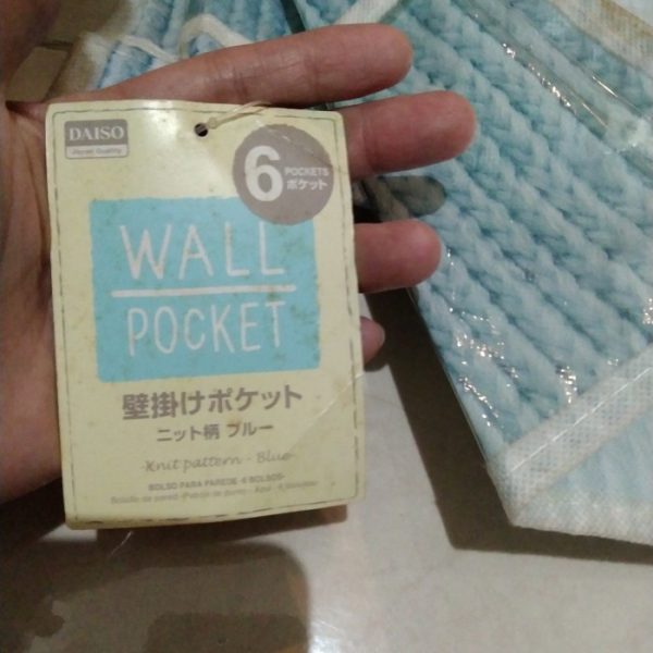 Daiso wall pocket 6 sisipan rak gantung penyimpanan aksesoris kecil TC-1235 - Image 5