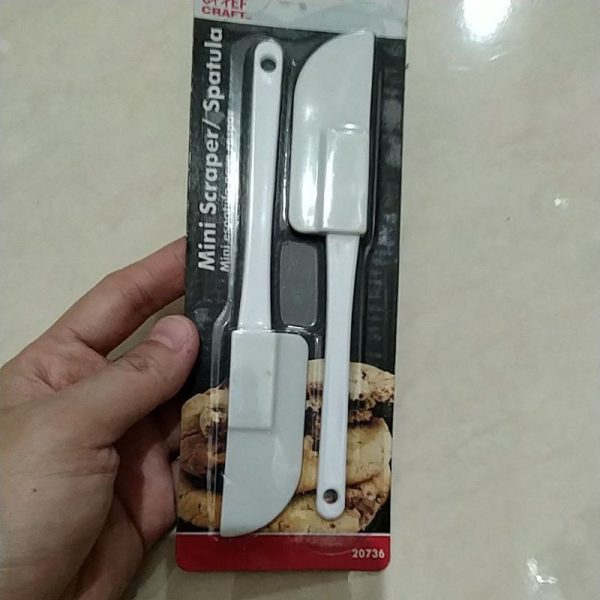 KRISCHEF Spatula adonan ukuran kecil isi 2 pc mini scraper TC-0748 - Image 2