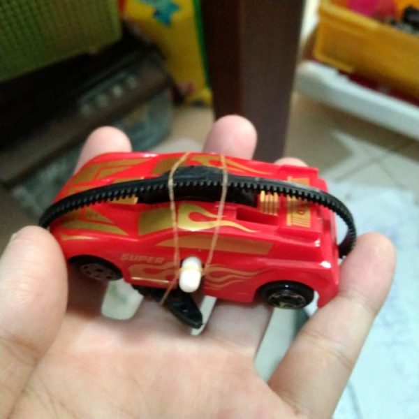 Mainan turbo car hokben warna kuning masih segel plastik TC-0594