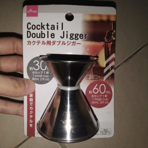 Daiso mini double jigger cocktail 30 ml dan 60 ml gelas ukur TC-0212