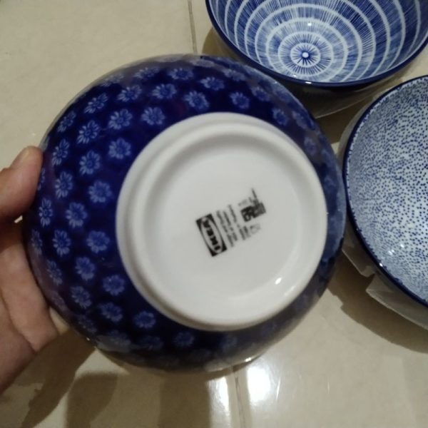 Ikea mangkok mangkuk mie udon jepang set 4 pc motif elegan noddle bowl TC-0506 - Image 4