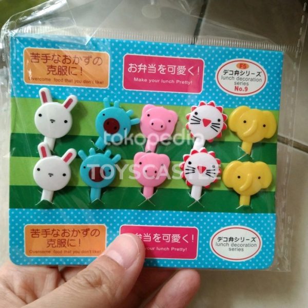 Tusuk bento tusukan pick bekal anak animal pick 10 pc RRC TC-0545