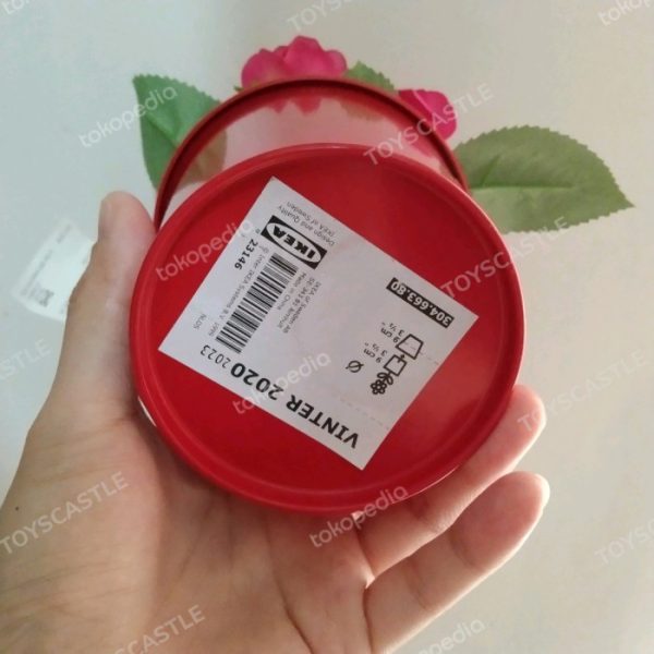 Bunga ikea artificial dekor hias sincia pot kaleng merah 9 cm artificial TC-0904 - Image 3