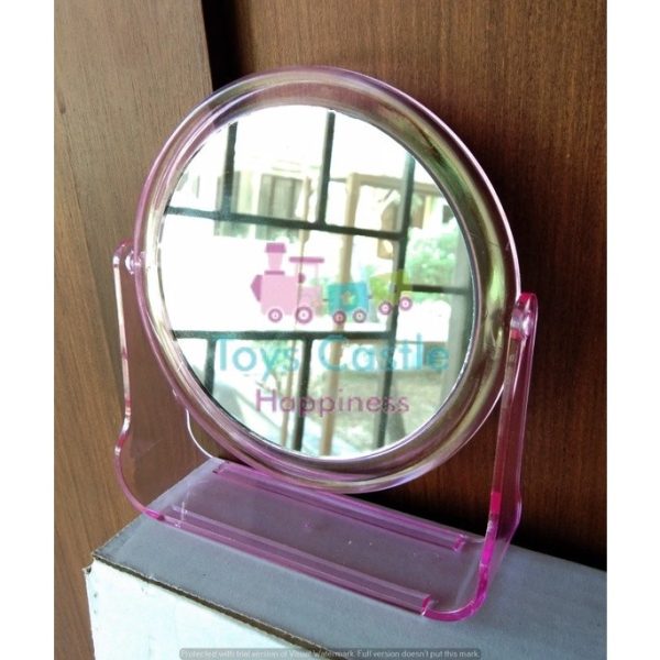 Mirror, kaca kosmetik 2sisi, normal-diperbesar, kaca duduk, 12cm TC-1203