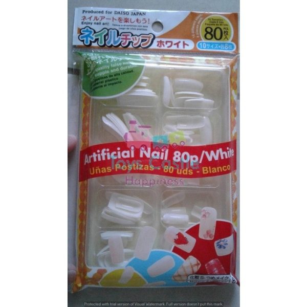 Daiso artificial nail, kuku palsu, kuku dekorasi, kuku tambahan 80pc TC-1206