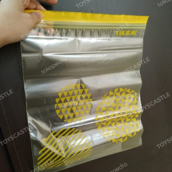 Plastik klip satuan double ziplock plastic kedap penyimpanan biscuit 1pc TC-1283