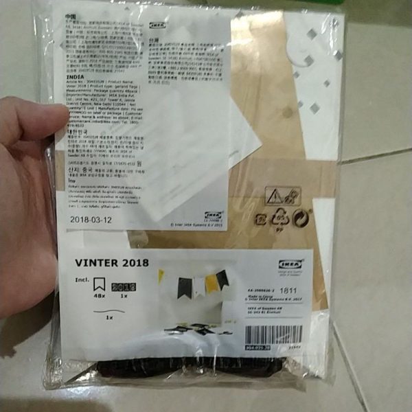 Ikea garland flags bendera hias gantung pesta ulang tahun 48pc TC-0291