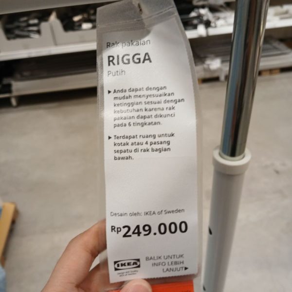 IKEA RIGGA rak gawang gamis beroda naik turun adjustable - Image 2