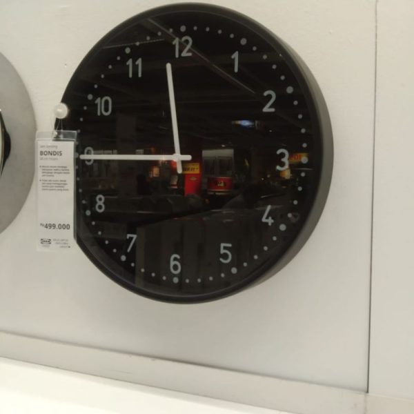 IKEA BONDIS jam dinding besar 38cm tidak berisik wall clock baja TC-1128