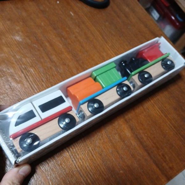 IKEA LILLABO mainan kereta api gerbong lokomotif 3pc train toys with magnet