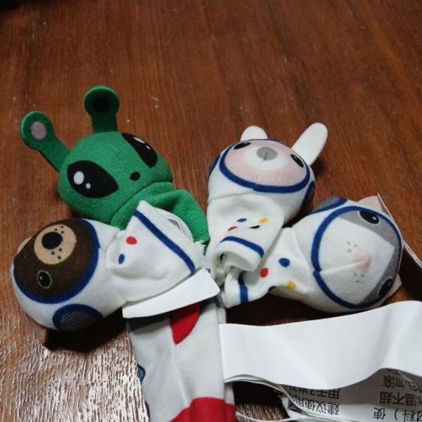 IKEA AFTONSPARV boneka jari kreativitas anak 5pc motif space luar angkasa - Image 3