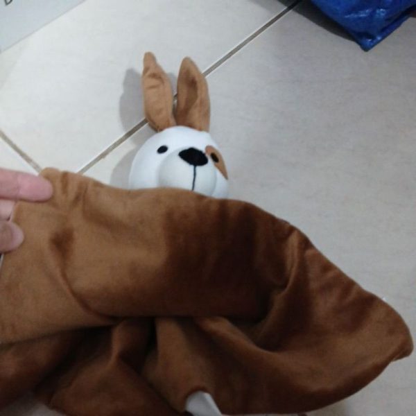 IKEA DROMSLOTT boneka anjing kecil plus selimut berdot puppy doll with blanket - Image 4