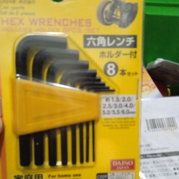 DAISO Hex wrench kunci L 8pc TC-0194 - Image 2