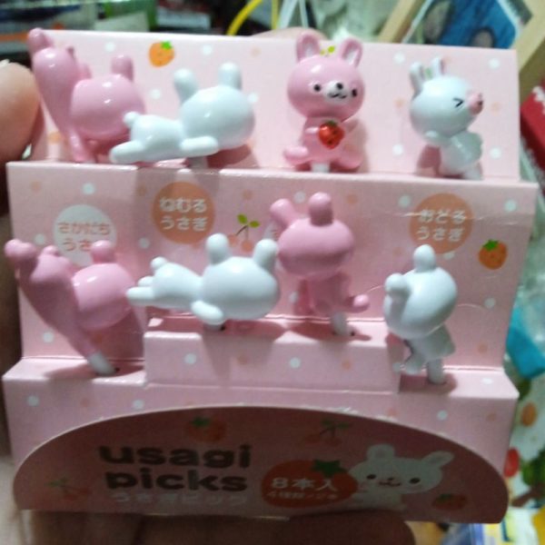 TORUNE Usagi pick tusuk bento kelinci rabbit fruit food pick bekal anak TC-0177