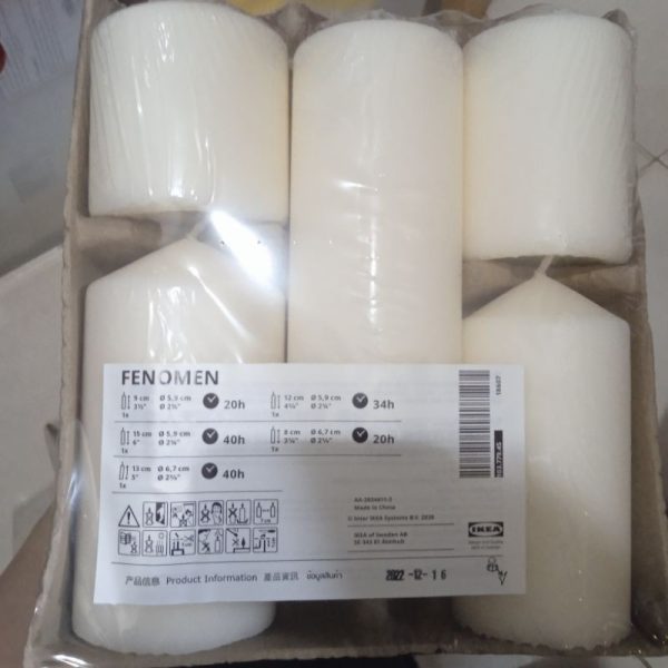 IKEA FENOMEN lilin blok besar tanpa aroma blok candle 5pc TC-0740 - Image 3