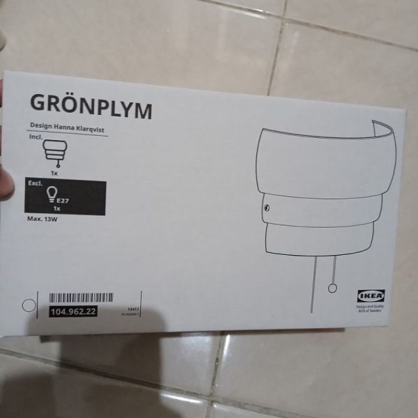 IKEA GRONPLYM lampu dinding bentuk unik wall lamp lampu tidur malam - Image 3