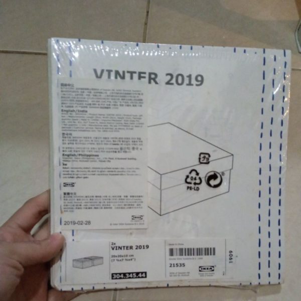 IKEA gift box kotak kado hadiah 2pc 20 x 20 x 10 cm TC-0408