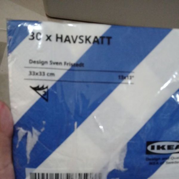 IKEA HAVSKATT serbet kertas hias dekorasi tisu makan paper napkin 33 x 33 cm TC-0806 - Image 2