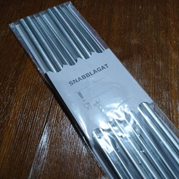 IKEA SNABBLAGAT Sumpit makan 4 set bahan stainless choppstick TC-0117 - Image 2