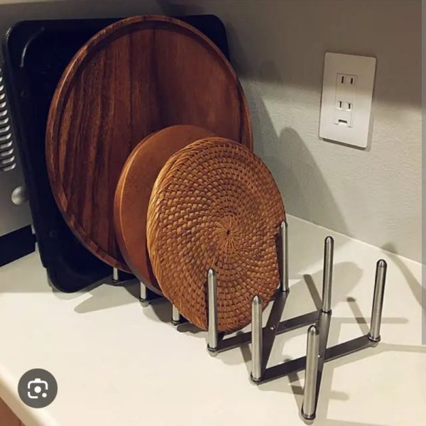 IKEA VARIERA pot lid organizer fleksibel rak sekat piring dalam laci lemari kabinet - Image 5