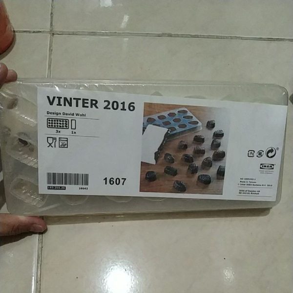 IKEA Cetakan coklat 3 pc dan 1 scraper spatula chocolate tray TC-0966