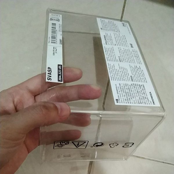 Ikea penahan buku bahan akrilik penyangga buku 120 x 175mm TC-0849