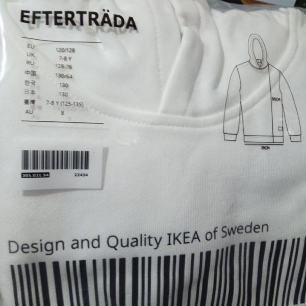 IKEA EFTERTRADA hoodie lengan panjang untuk anak anak baju dingin TC-0765 - Image 2