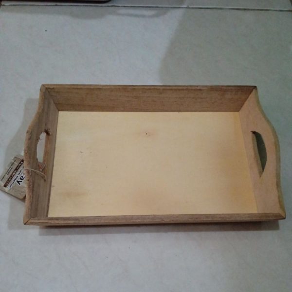 DAISO mini wooden tray baki pajangan hias kesan alami bahan kayu TC-0353 - Image 2