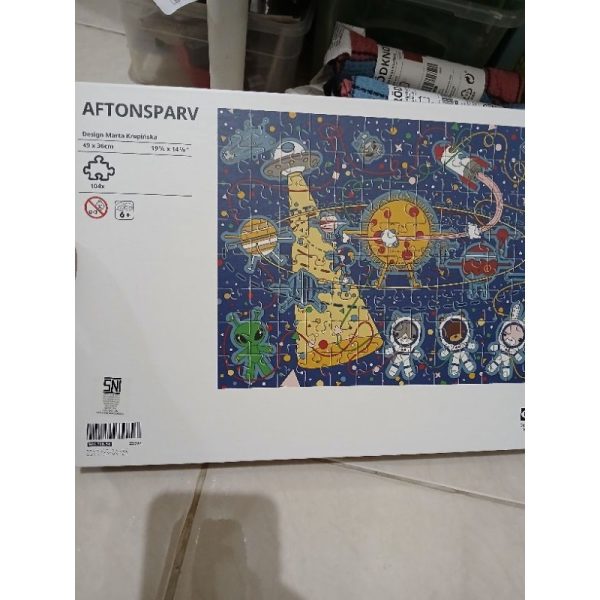 IKEA AFTONSPARV puzzle ukuran besar mainan edukasi anak 104pc motif luar angkasa space TC-0684 - Image 3