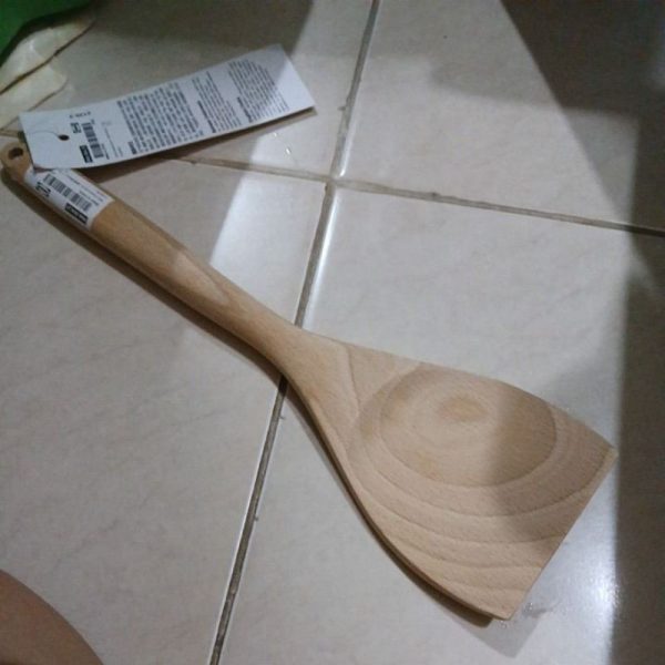 IKEA RORT spatula untuk goreng bahan kayu wok oseng penggorengan 31 cm TC-0013