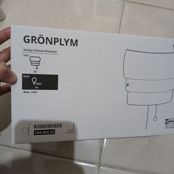 IKEA GRONPLYM lampu dinding bentuk unik wall lamp lampu tidur malam - Image 2