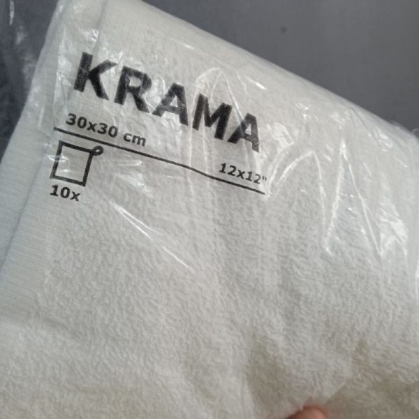 IKEA KRAMA handuk kecil 30 x 30 cm isi 10 pc washcloth TC-0860 - Image 2