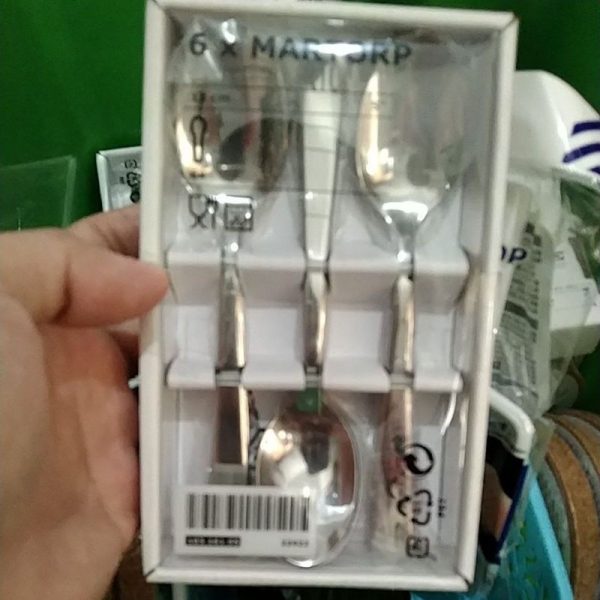 Ikea matorp sendok kecil kopi dan teh 6pc stainless 13cm TC-0874