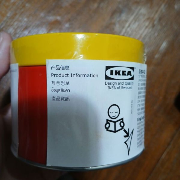 IKEA kaleng kecil bulat dengan tutup small round box with lid TC-0028 - Image 3