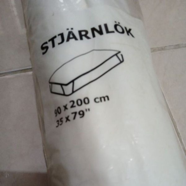 IKEA STJARNLOK pelindung kasur bahan poliester single bed 90 x 200 cm matras protector - Image 2