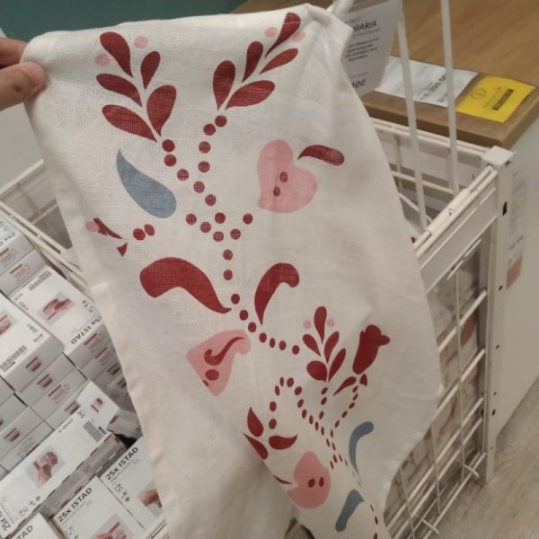 IKEA INAMARIA Lap dapur motif bunga 55x45cm bahan katun - Image 2